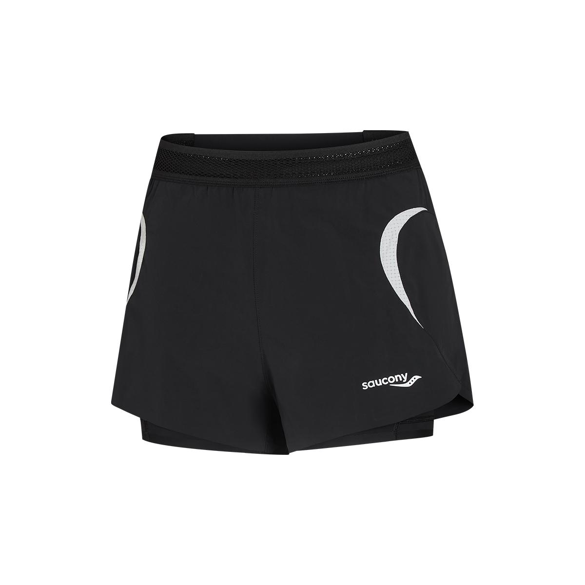 SAUCONY Удобные спортивные шорты с цветовыми блоками, эластичные, женские, SA1269DP31R-BK001 XS
