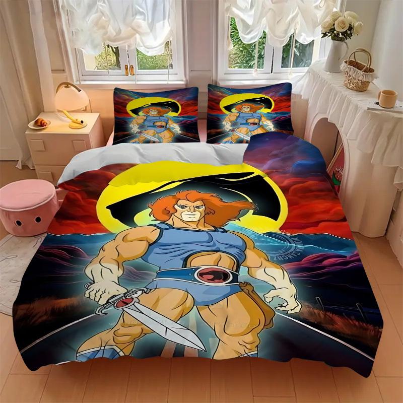 3pcs Thundercats Duvet Cover Set, Includes 1 Duvet Cover and 1/2 Pillowcases (No Insert) yy251104205