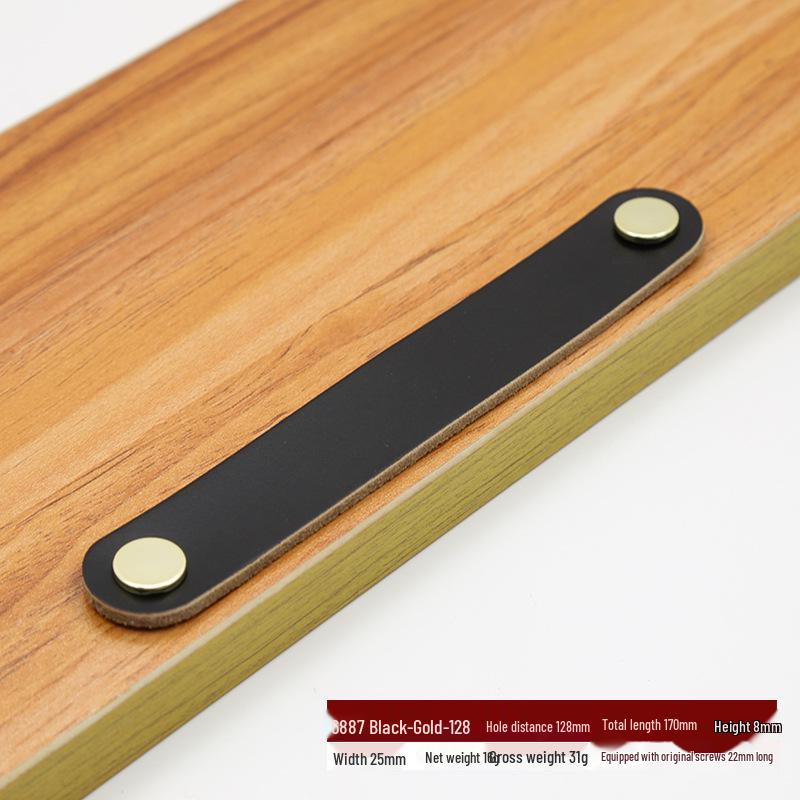 Brown Leather Handle for Cabinets, Wardrobes, Drawers, Boxes, and Luggage
