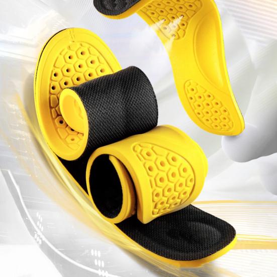 1 Pair Comfort Insoles with Arch Support Shock-Absorbing Breathable Shoe Inserts for Men Women Non-Slip Anti-Odor Cushioned Footbed for Sports Work