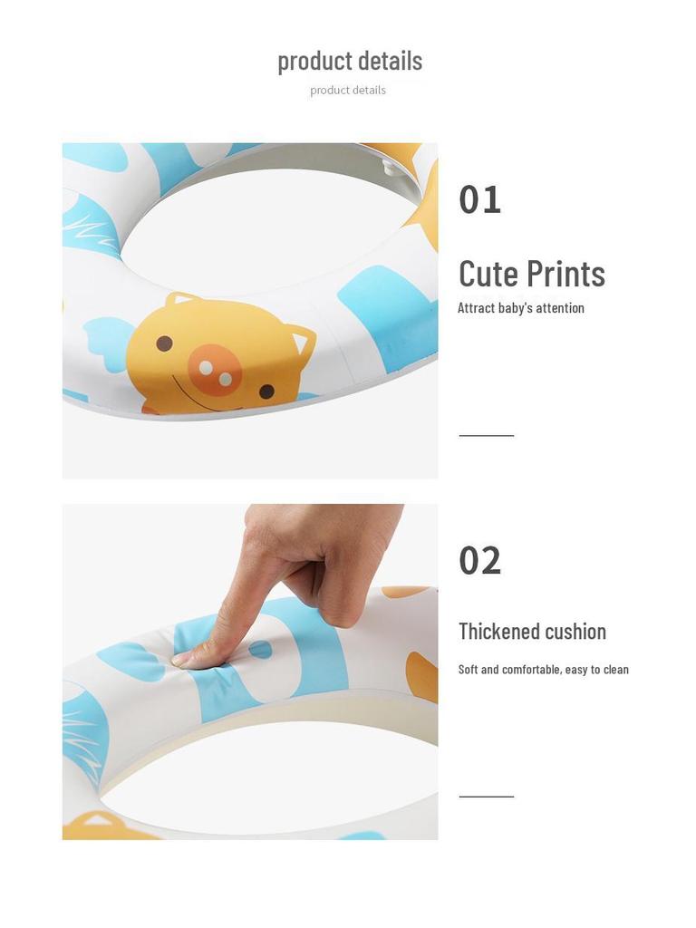 Kinderweicher Toilettensitz mit vergrößertem Kissen für den Heimgebrauch