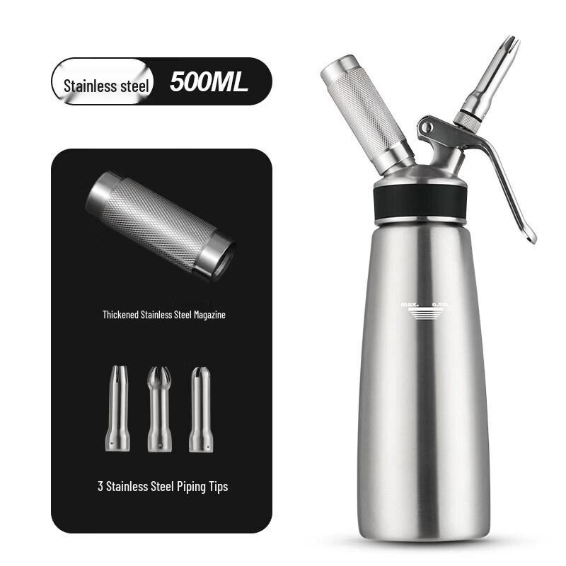 Stainless Steel Whipped Cream & Decorating Dispenser