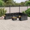 VidaXL Garden Lounge Set with Cushions 10 Pcs, Patio Sofas, Patio Furniture Set, Outdoor Furniture, Black 3227147