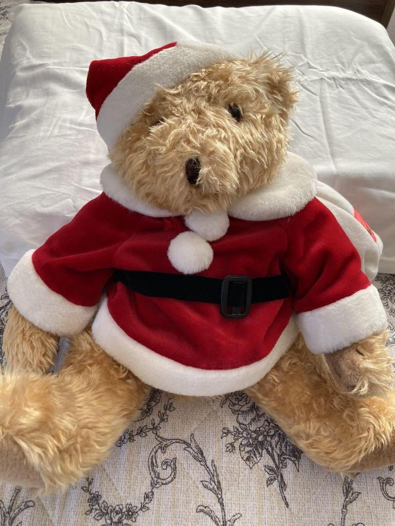 [USED] Santa Claus teddy bear backpack
