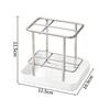Simple Stainless Steel Toothbrush Holder with Tray Multi-functional Washbasin Storage Rack Drainage Storage Box Home