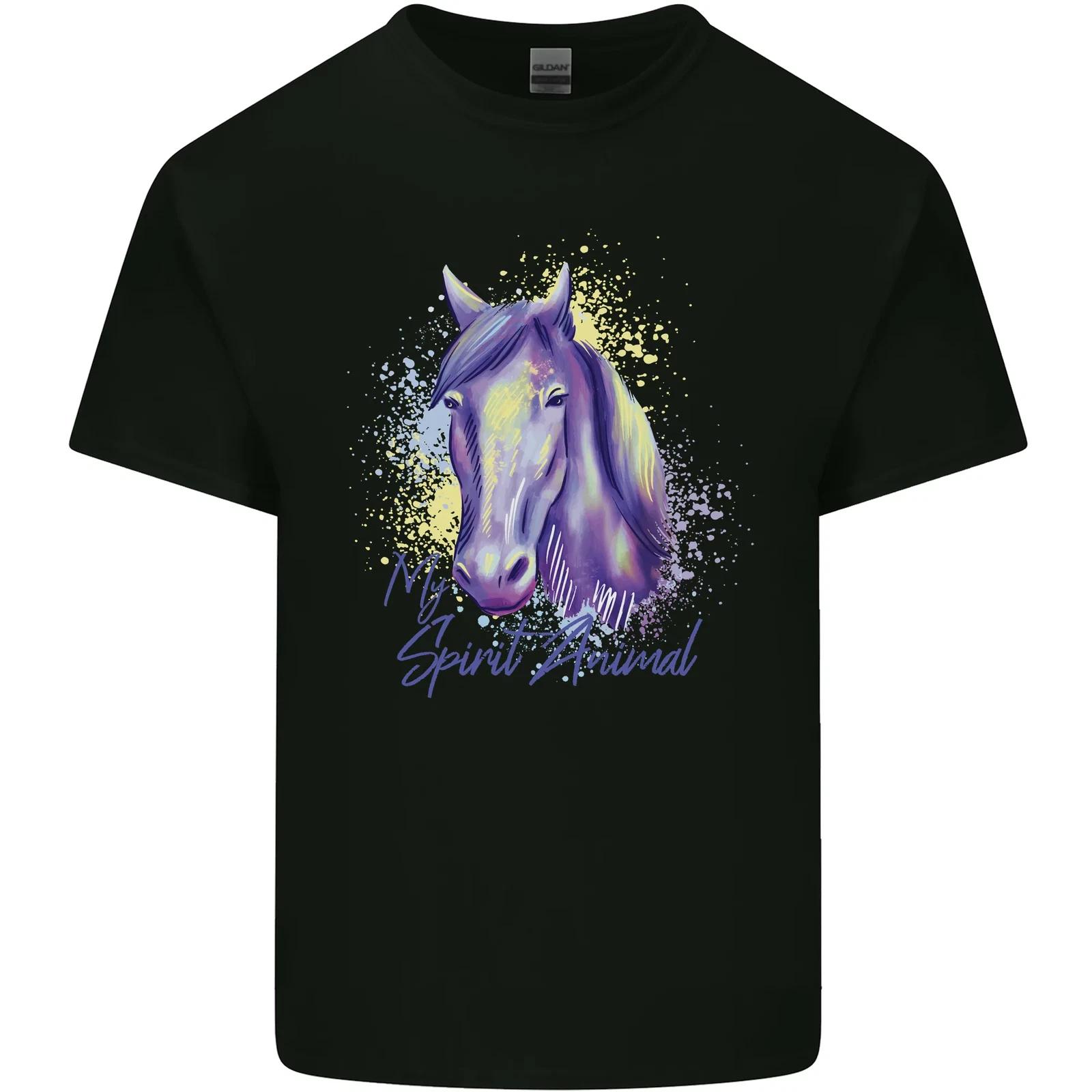 Horse Is My Spiritual Animal Equestrian Kids T-Shirt Childrens S