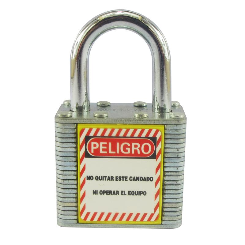 High Safety Industrial Lock Lockout Security Safety Long Shackle Laminated Steel Safety Padlock (as the picture,Brass Door&Steel&Lockout Tagout)
