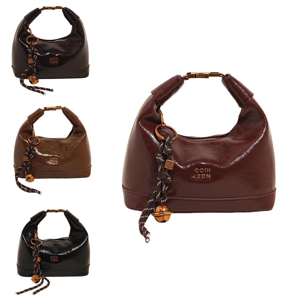 Pu Waterfall Shaped Handbag With Zipper Closure For Casual Daily Wear