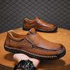 Men's Loafers Slip On Leather Casual Shoes For Men Moccasins Plus Size 39-48 Flats Sneakers Handmade Shoes