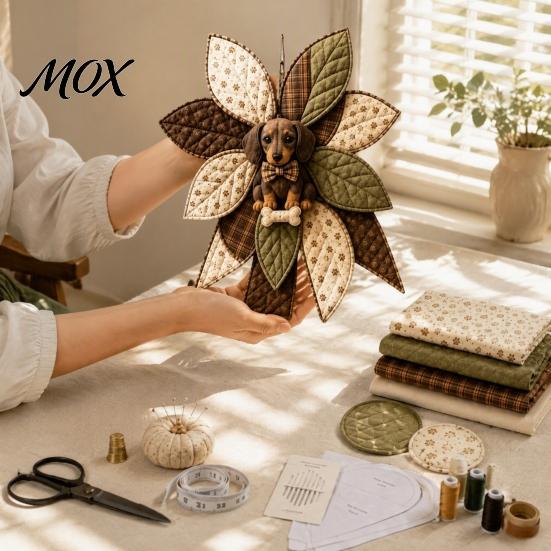 Kits de Costura Completos con Instrucciones Parche Grande Patchwork Kit DIY, Granja de Tela Estilo Retro Decoraciones Puerta Animal Artesanía Kit para