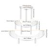 3 Tiers Acrylic Display Risers Storage Stand for Perfume Cupcake Figures and Desserts Home Decoration Organizer