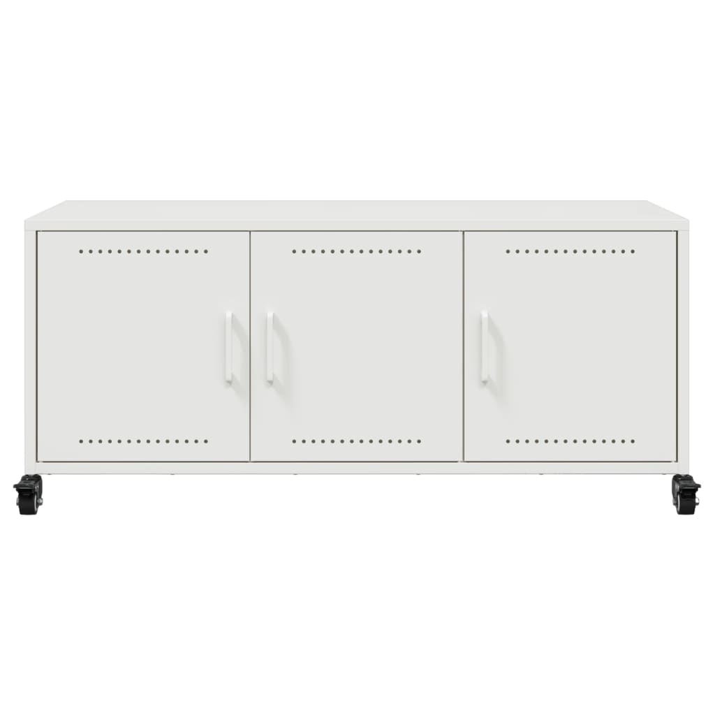 TV Stand White 100.5 x 39 x 43.5 cm Cold Rolled Steel