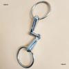 304 Stainless Steel Large Mouth Bridoon Horse Bit - Three-Piece Snaffle with O-Ring Ring for Mongolian Horses
