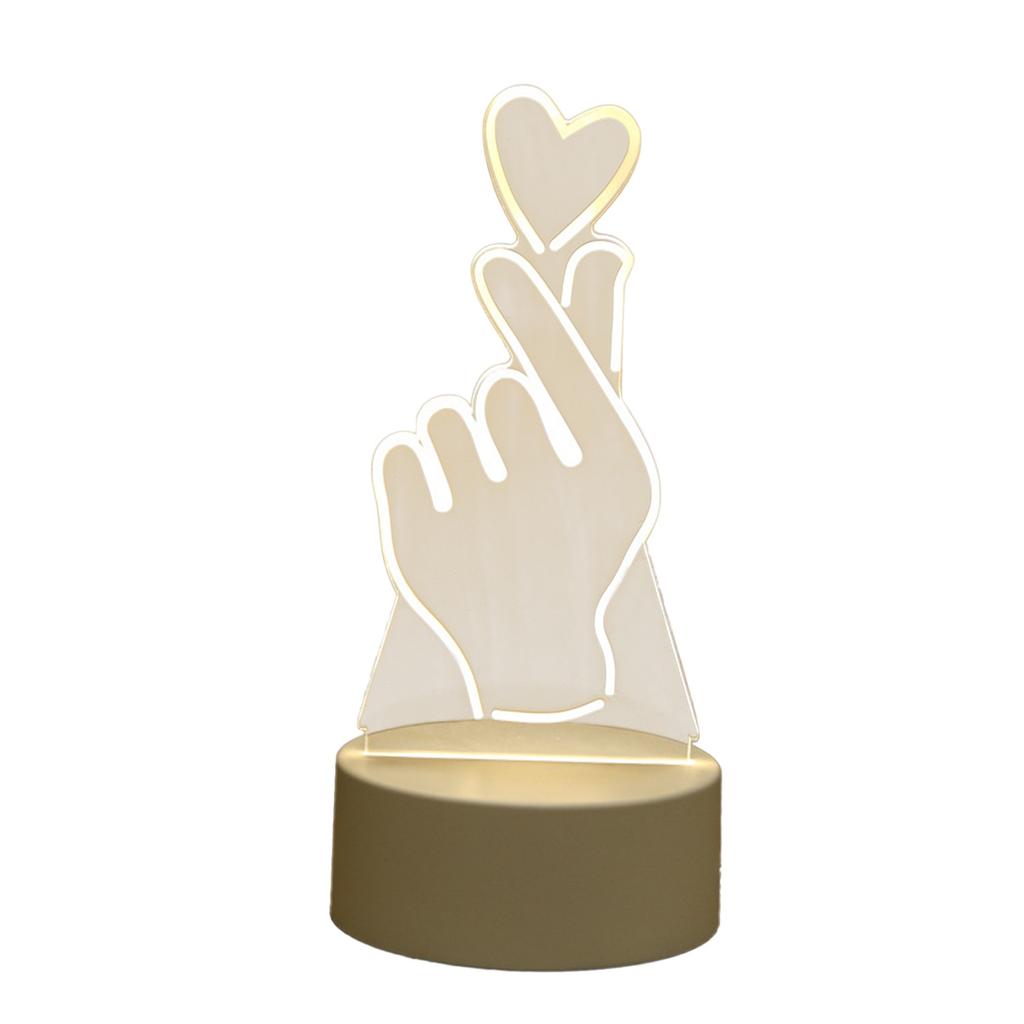 Lampa nocna USB akrylowa 3D do dekoracji domu na zewnątrz