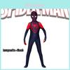 Hoogwaardig Spider-man Miles Morales Kostuum Voor Halloween Volwassen En Kinder Maten Jumpsuit En Masker Set