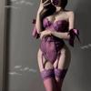 Domila Sexy Lingerie Purple Lace Onesie Pure Desire Uniform Set No Pajamas Female Temptation