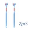 4pcs Soft Bristle 3-sided Toothbrush Gentle Clean Adult Teeth Brush for Complete Gum Care Autism Sensory Design Oral Health Tool