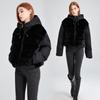 Thickened splicing Mao Mao cotton-padded jacket women's autumn and winter new loose warm cotton-padded jacket
