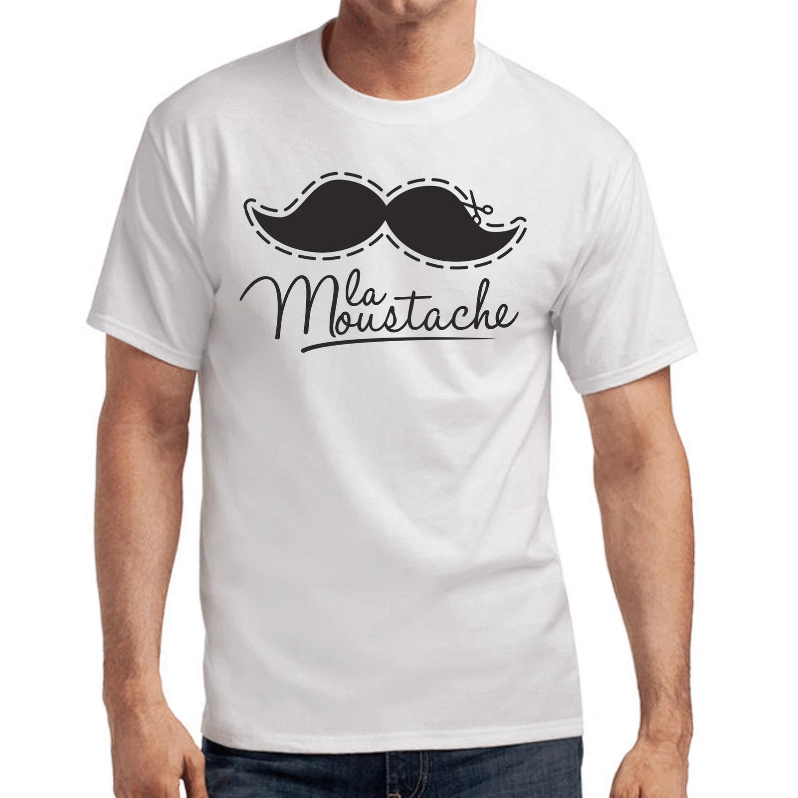 Men s and Women s T-shirts La Moustache Hipster Patter Gift Funny Fun XXL