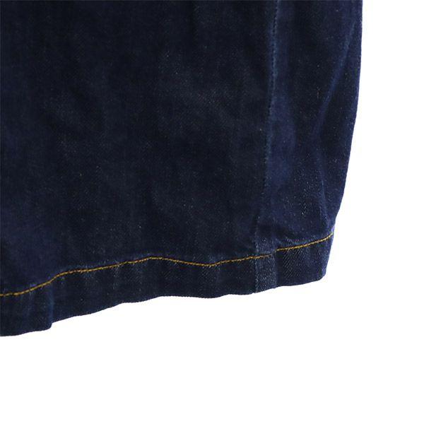 Lily Brown Unused Long Sleeve Frilled Denim One Piece F Navy LWFO181003 Women Used