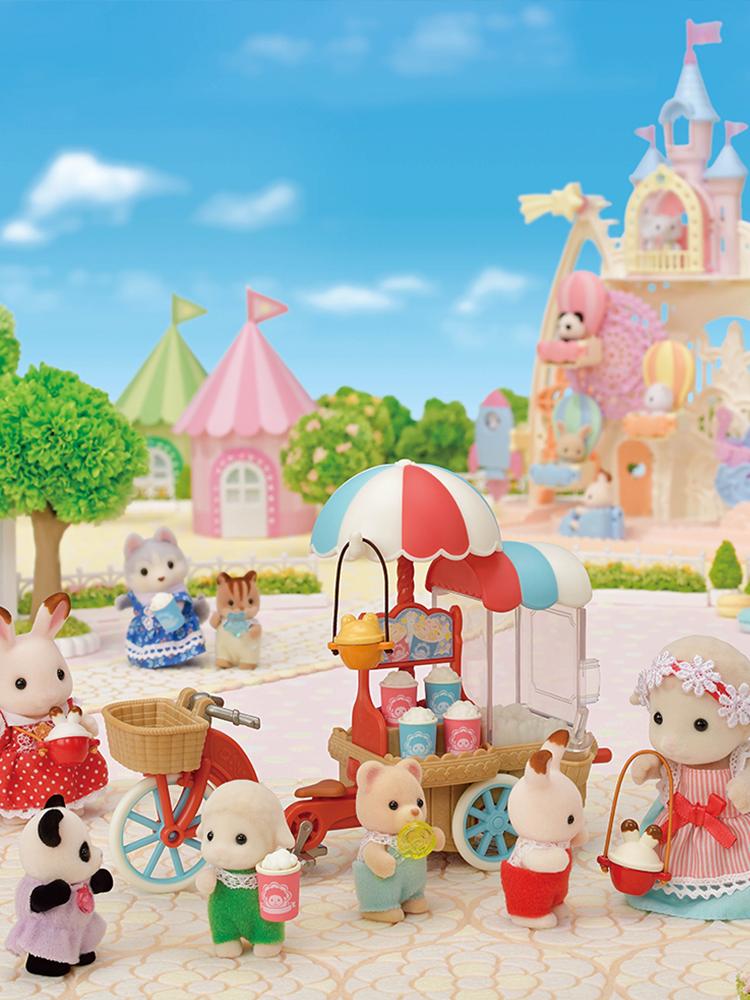 [toytron] 5653 Sylvanian Families PANGPANG Popcorn Bicycle Set