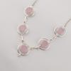 Rose Chalcedony Gemstone Silver Necklace, 925 Sterling Silver Handmade Necklace, Wedding Necklace, Elegant Bridal Necklace RN-2-20