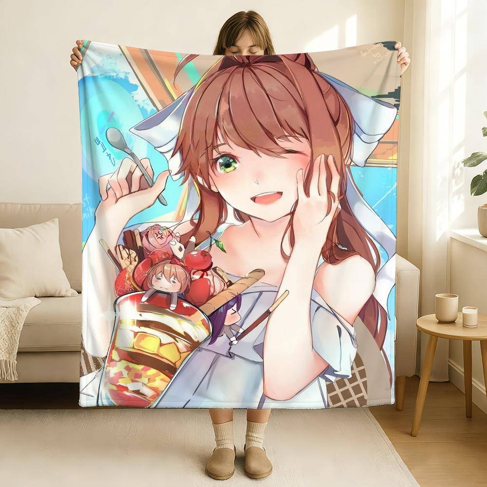 Game D Doki S D Doki L Literatuare C Club Blanket Soft and Skin Friendly For Couch Bed Napping Bedspread All Seasons Comforter