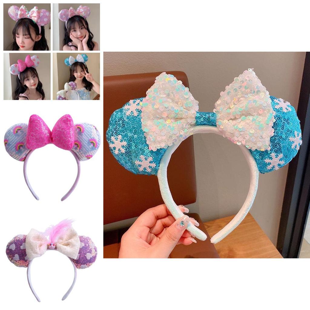 Handgefertigtes Prinzessinnen-Stirnband mit schimmernden Pailletten Ideal für Erwachsene und Kinder Regenbogenfarben