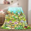 Multiple Cute SpongeBob Cartoon Print Pattern Flannel Blanket Soft Multifunctional Decortive Universal Throw Blanket Gift