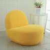 White Round Chubby Sofa Cover: Full Wrap, Anti-Scratch, Dustproof Protection