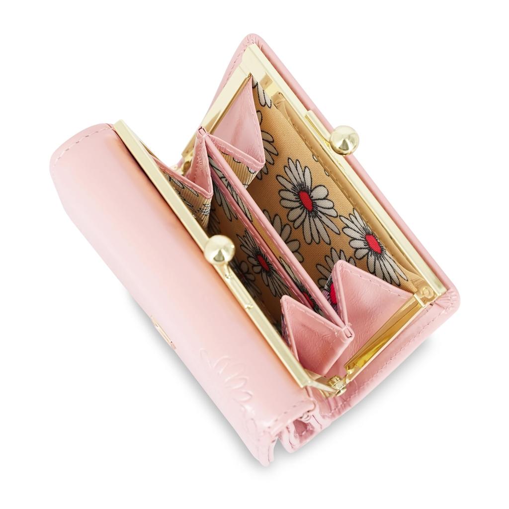 Paul Joe Accessoires Clasp Mini Wallet Daisy Emboss Pink & PJA-W1392