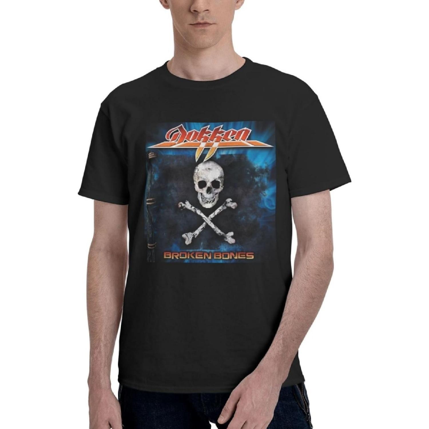 MADABO for Dokken Metal Band Mens T-Shirts Short Sleeve Breathable Loose-Fit Classic-Fit Black XXXXXL разноцветный