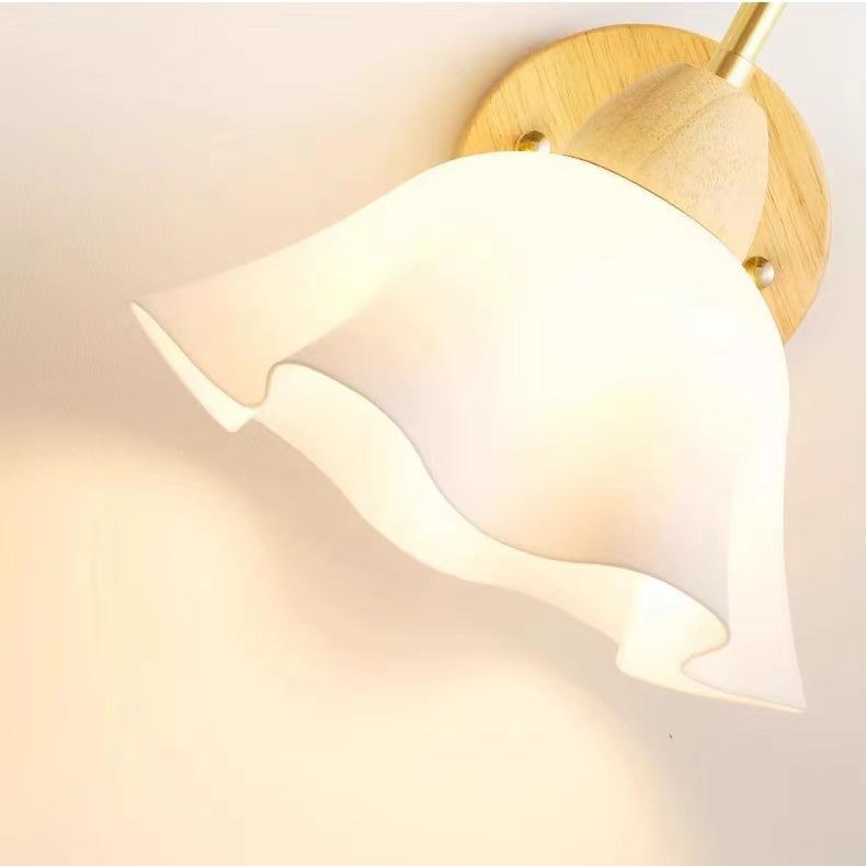 Japanese-Style Retro Log Wall Lamp for Bedroom, Living Room, or Corridor