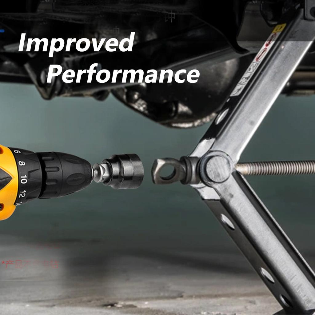 Elektrischer Schlagschrauber-Adapter für Wagenheber Schneller Reifenwechsel Mühelose Anwendung mit Bohrmaschine und Ratschenwerkzeug