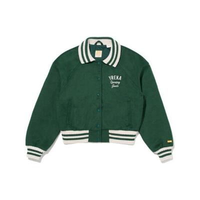 Levis Logo Embroidered Short Cropped Jacket Women Outerwear Green A5992-0000