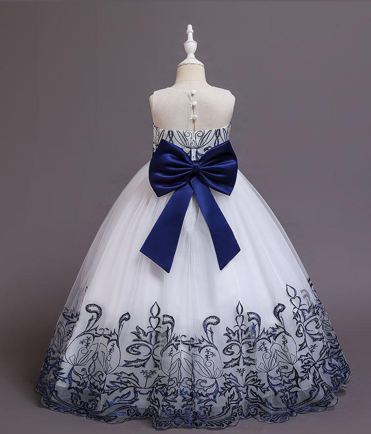 Children's Formal Bow Lace Princess Dress