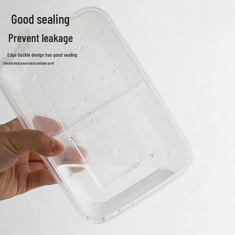 LAOXIANGHE 750ml Dual-Compartment Disposable Takeout Containers