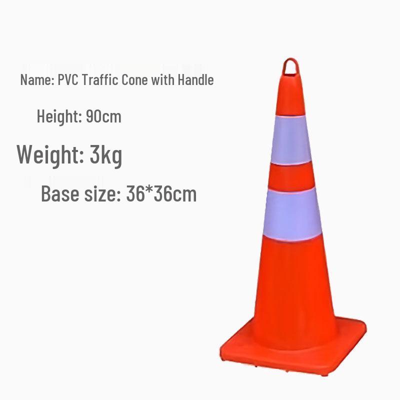 Reflective Red PVC Traffic Cone - Road Safety Warning Barrier