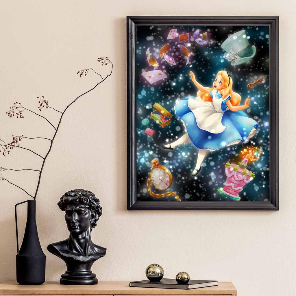 Full Round Diamond Painting Alice's Dream Art Rhinestone Picture Mosaic DIY 5D Cross Stitch Embroidery Home Decoration