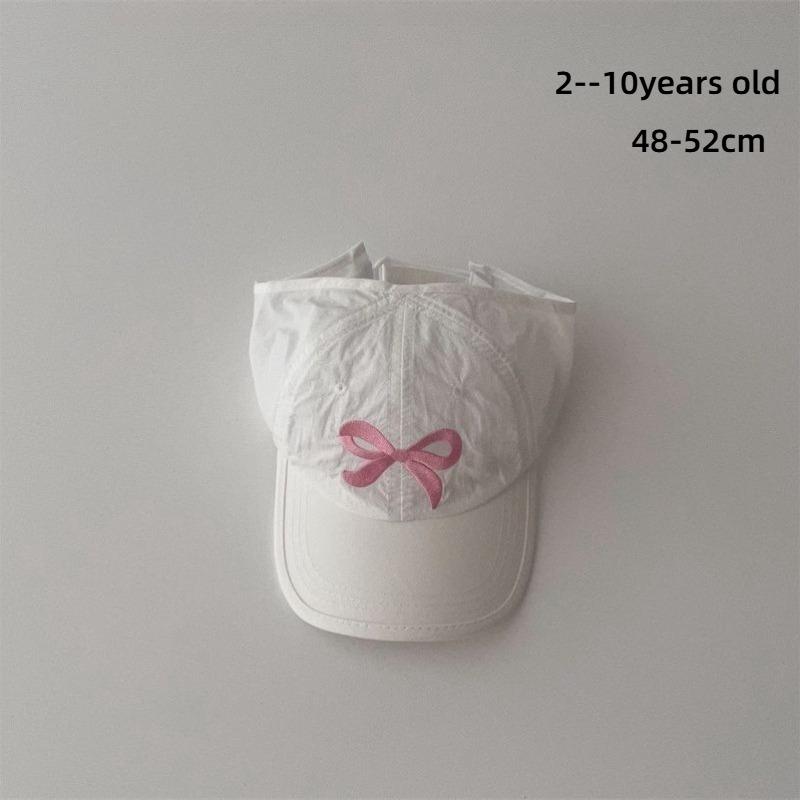 New Sweet Kids Ponytail Baseball Caps Candy Color Quick Drying Adjustable Visor Cap Summer UV Protection Hat Outdoor Travel Caps