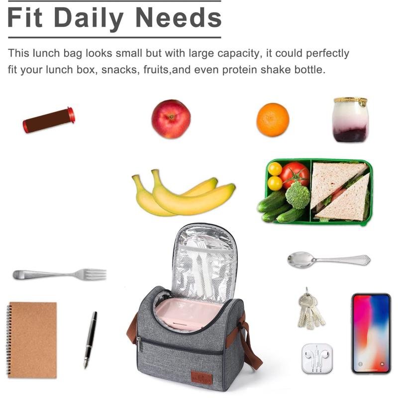 One-shoulder Lunch Box Toast Bag Portable Insulation Single-layer Large Capacity Food Hiking Picnic Bag