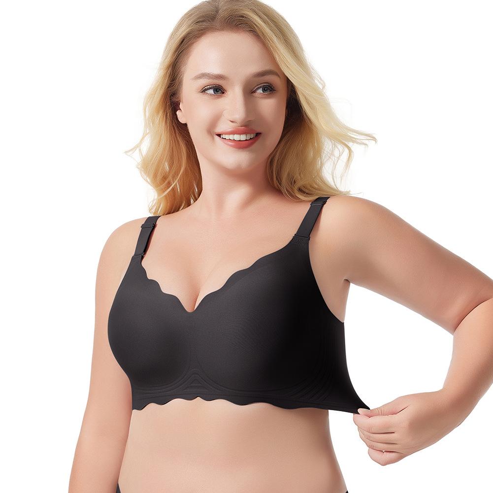 Fashionable Women's Lingerie: Wave-Patterned Seamless Push-Up Bra In Plus Size for Women - Flattering Silhouette and Slimming Effect