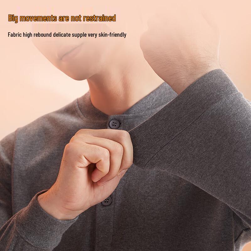 Hengyuanxiang Men's Cotton Thermal Base Layer Set HYX8015