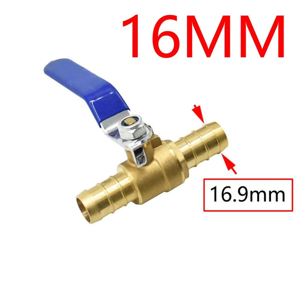

Brass 16mm Water Tap Hose Connector Metal Ball Valve Barb Air Oil Control Valve Crane Quick Connector 1pcs