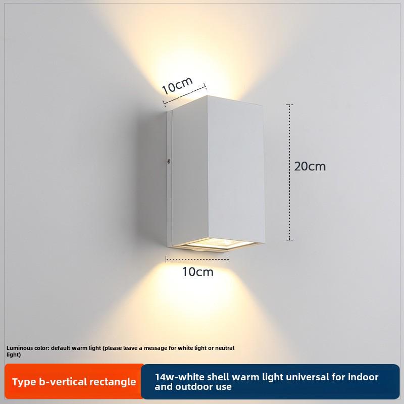 LED Outdoor Four-Leaf Clover Wall Light - Up and Down Beam Decoration for Garden and Exterior Walls.
