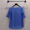 T-shirt Women Versatile Summer Casual Large Size Loose V Neck Pullover Short-sleeved Tops