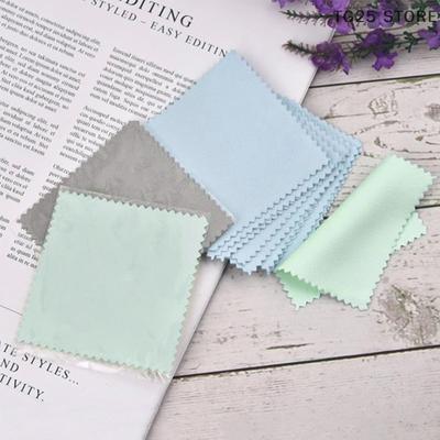 100Pcs Silver Color Cleaning Polishing Cloth Soft Clean Wipe Cloth Of Jewelry Tools