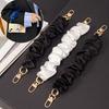 Short Elastic Mobile Phone Lanyard ABS Large Intestine Bag Rope Satin Mobile Phone Strap  Backpack