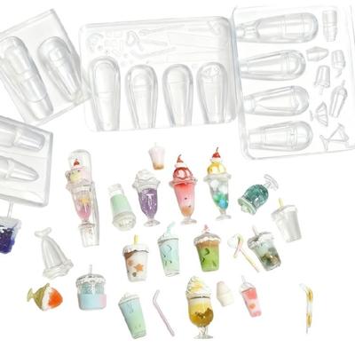 Creative Bubble Teas Inspired Nail Mold Jewelry Making Silicone Molds For Resin Art And Handmade Accessories