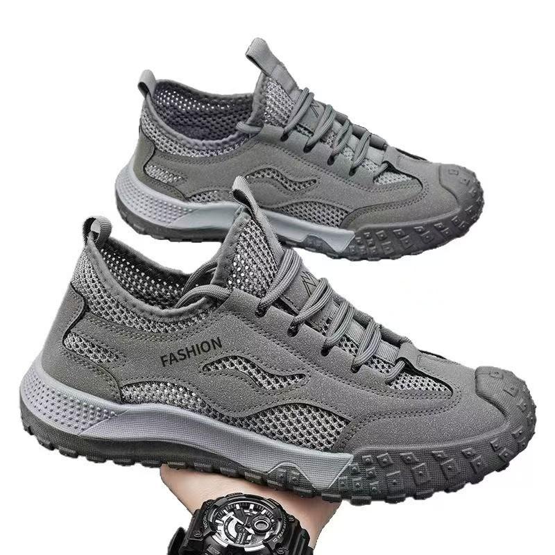 Men's shoes summer new sports boarding shoes casual shoes men's mesh labor insurance shoes